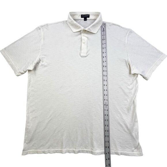 Peter Millar Crown Crafted Journeyman Polo Shirt Mens L White Pima Cotton Soft - Picture 10 of 10
